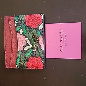 Kate Spade NY Morgan Rose Garden Cardholder ID Case Floral Black Multi